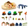 LEAN TOYS Interaktyvus rankinis arkadinis takelis su dinozaurais 8 iššūkiai transporto priemonės