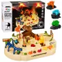 LEAN TOYS Interaktyvus rankinis arkadinis takelis su dinozaurais 8 iššūkiai transporto priemonės