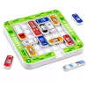 LEAN TOYS Magnetinis dėlionės žaidimas Magnetiniai automobiliai 15 transporto priemonių 60 kortelių lenta