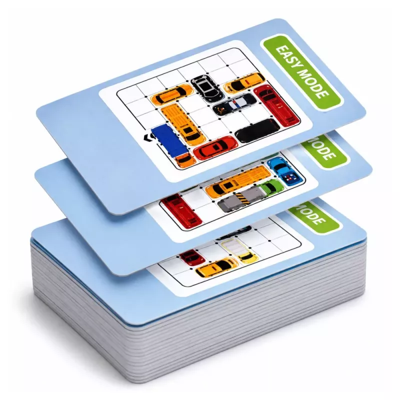 LEAN TOYS Magnetinis dėlionės žaidimas Magnetiniai automobiliai 15 transporto priemonių 60 kortelių lenta