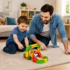 LEAN TOYS Magnetinis takelis su elektriniu traukiniu 3D kūrybinė konstrukcija 67 vnt.
