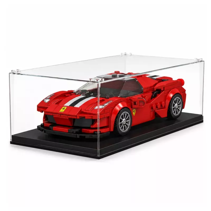 LEAN TOYS Construction Bricks Sports Car Racing Display Case Red 364 pcs.