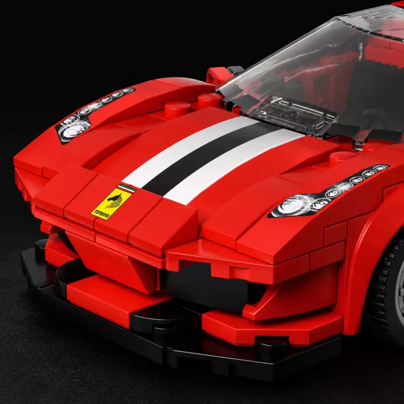 LEAN TOYS Construction Bricks Sports Car Racing Display Case Red 364 pcs.