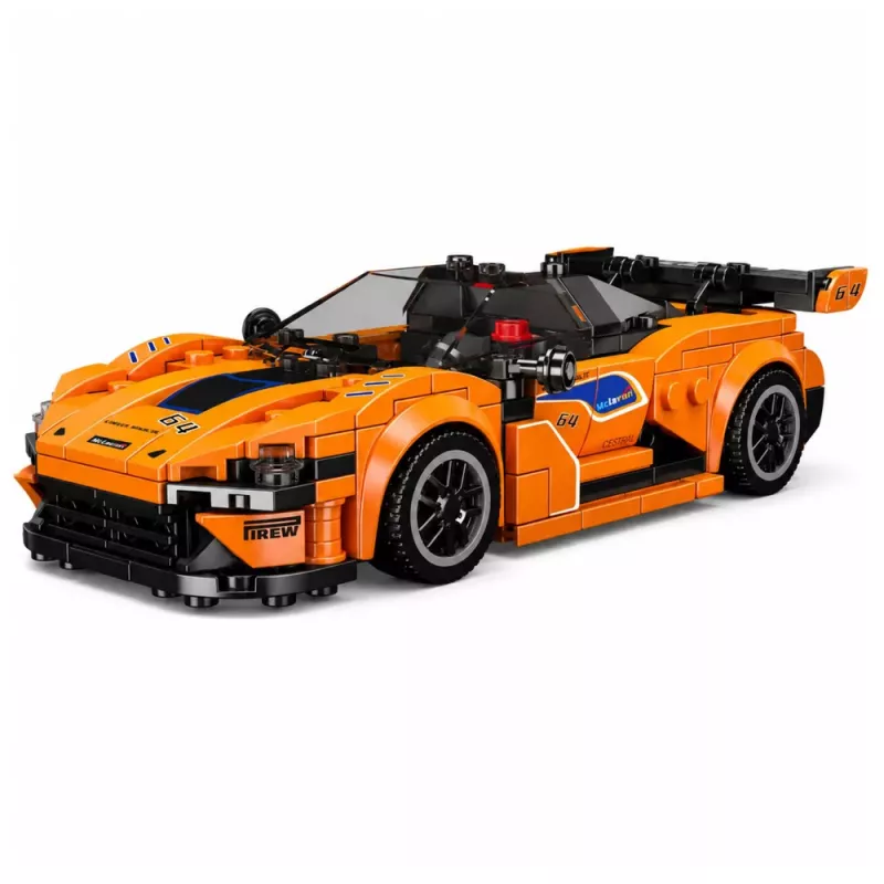LEAN TOYS Construction Bricks Sports Car Orange Display Case 423 pcs.