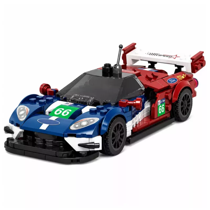 LEAN TOYS Statybiniai blokeliai Sportinis automobilis GT2016 Lenktyninis demonstracinis dėklas 347 vnt.