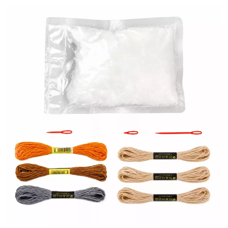 LEAN TOYS Kūrybinis rinkinys „Siuvami žaislai“ – veltinio DIY miško gyvūnai, 6 vnt.
