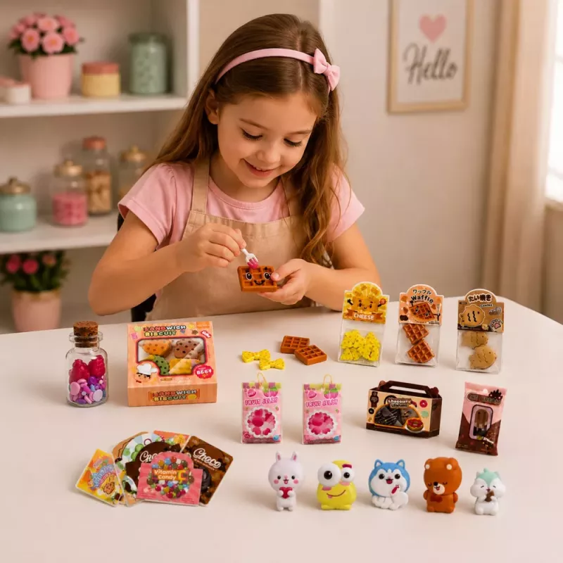 LEAN TOYS DIY kūrybinis rinkinys „Squishy“ mini saldumynams ir užkandžiams dekoruoti