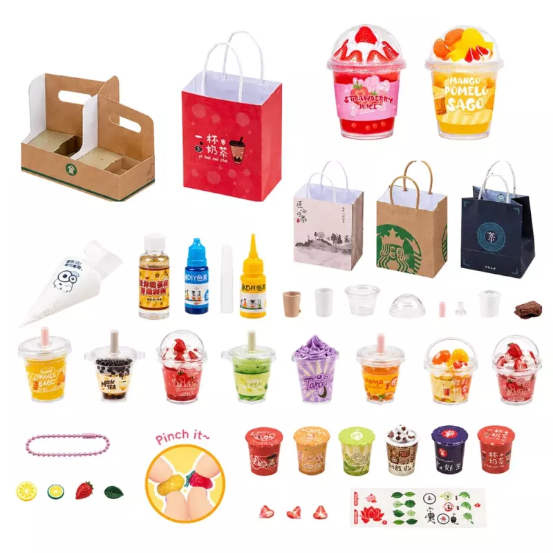 LEAN TOYS DIY kūrybinis rinkinys: kurti, dekoruoti, squishy pieno kokteilius