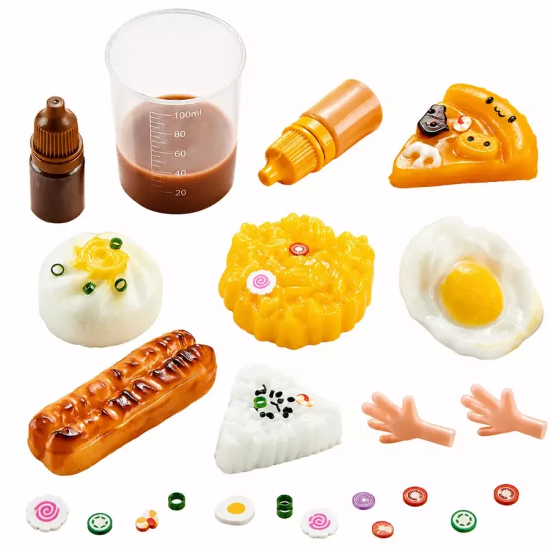 LEAN TOYS Kūrybinio meno ir amatų rinkinys: „Pasidaryk pats“ minkštukai – dekoratyviniai pusryčių maisto produktai