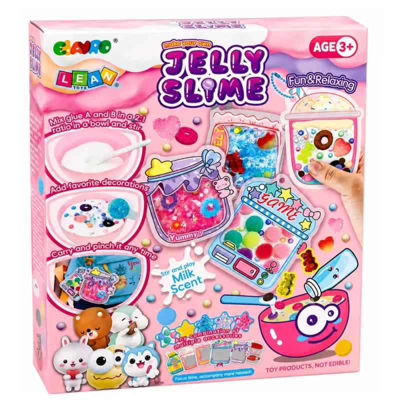 LEAN TOYS Kūrybinis rinkinys dekoratyviniam želė slime kūrimui DIY slime aksesuarai