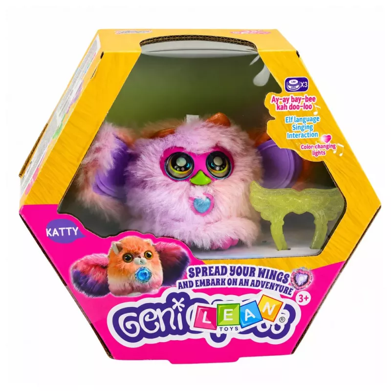 LEAN TOYS Genie Pets Interactive Creature Lights Sound Pendant Purple