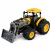 LEAN TOYS Žemės ūkio traktorius su buldozeriu, šviesomis, garsais, geltonas, 1:24