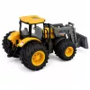 LEAN TOYS Žemės ūkio traktorius su buldozeriu, šviesomis, garsais, geltonas, 1:24