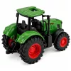 LEAN TOYS Žemės ūkio traktorius su guminiais ratais, žalias, 1:24