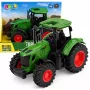 LEAN TOYS Žemės ūkio traktorius su guminiais ratais, žalias, 1:24