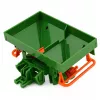 LEAN TOYS Žemės ūkio traktorius su sėjamąja, guminiai ratai, 1:24 mastelio žaislinė transporto priemonė