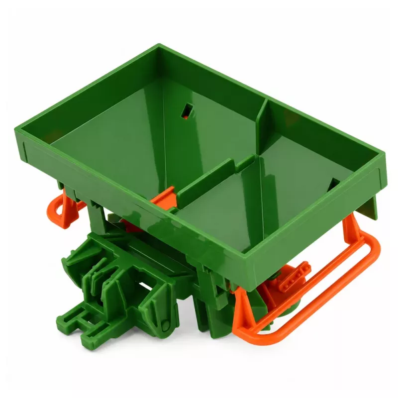 LEAN TOYS Žemės ūkio traktorius su sėjamąja, guminiai ratai, 1:24 mastelio žaislinė transporto priemonė