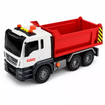LEAN TOYS Savivartis su Kėlimo Dėže, Atidaromu Galu, Šviesomis ir Garsais, Raudonas