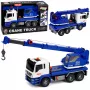 LEAN TOYS Construction Crane Truck with Adjustable Lights and Sounds - Blue