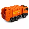 LEAN TOYS Šiukšliavežis su šiukšliadėžėmis, šviesomis ir garsais - oranžinis