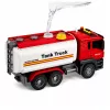 LEAN TOYS Truck Tanker Water System Hose Water Pouring Lights Sounds Red