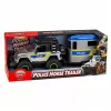 LEAN TOYS Policijos visureigis su arklių priekaba, šviesomis ir garsais