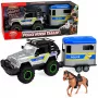 LEAN TOYS Policijos visureigis su arklių priekaba, šviesomis ir garsais