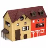 LEAN TOYS Ūkio rinkinys su traktoriumi, tvartu, gyvūnų figūrėlėmis ir aksesuarais, 37 vnt.