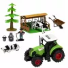 LEAN TOYS Ūkio rinkinys su traktoriumi, tvartu, gyvūnų figūrėlėmis ir aksesuarais, 37 vnt.