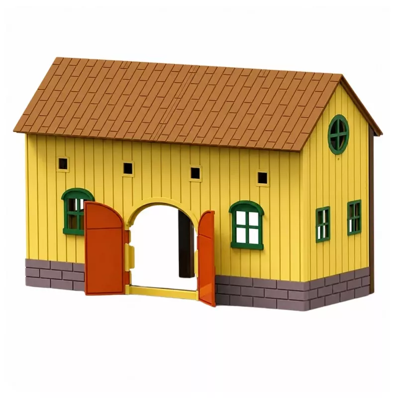 LEAN TOYS Ūkio arklidžių rinkinys su arkliais, kliūtimis, figūrėlėmis ir aksesuarais, 69 vnt.