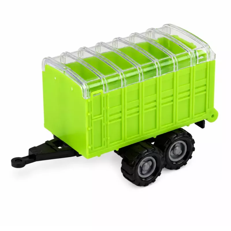 LEAN TOYS Žemės ūkio transporto priemonių rinkinys Traktorius Pašarinis kombainas Priekabos 1:68 4 vnt.