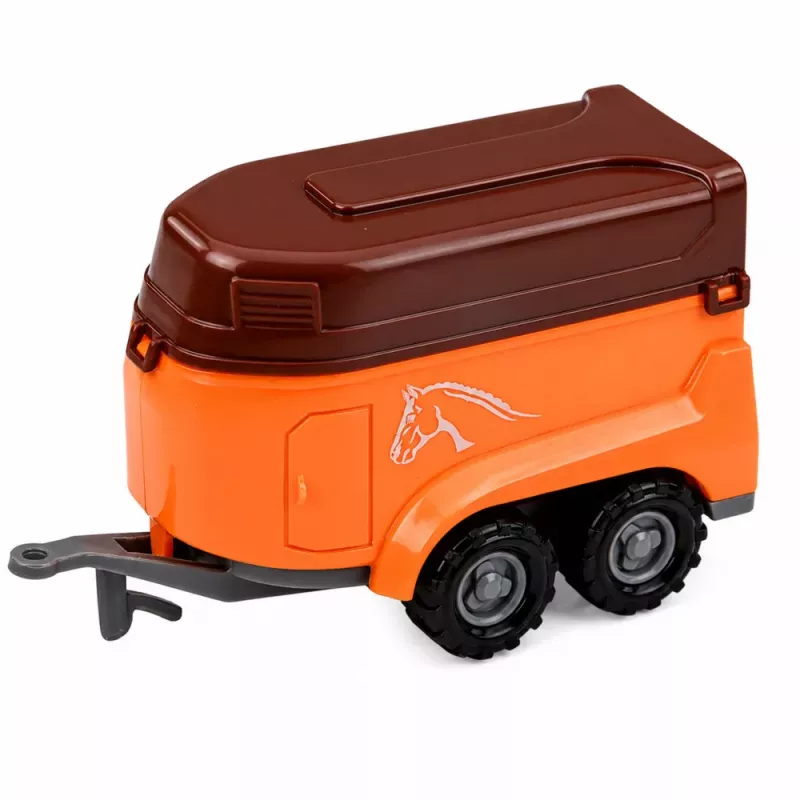 LEAN TOYS Žemės ūkio transporto priemonių rinkinys Traktorius Pašarinis kombainas Priekabos 1:68 4 vnt.