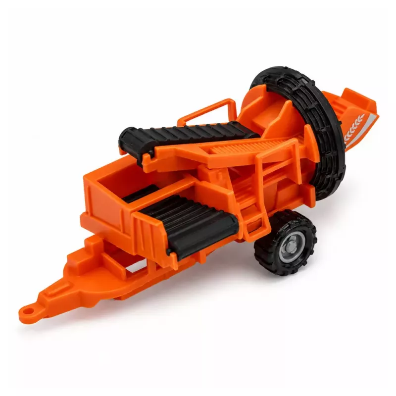 LEAN TOYS Žemės ūkio transporto priemonių rinkinys Traktorius Pašarinis kombainas Priekaba Presas 1:68 4 vnt.