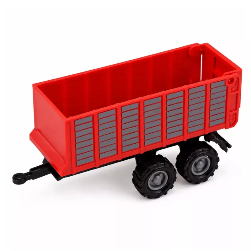 LEAN TOYS Žemės ūkio transporto priemonių rinkinys Traktorius Pašarinis kombainas Priekaba Presas 1:68 4 vnt.