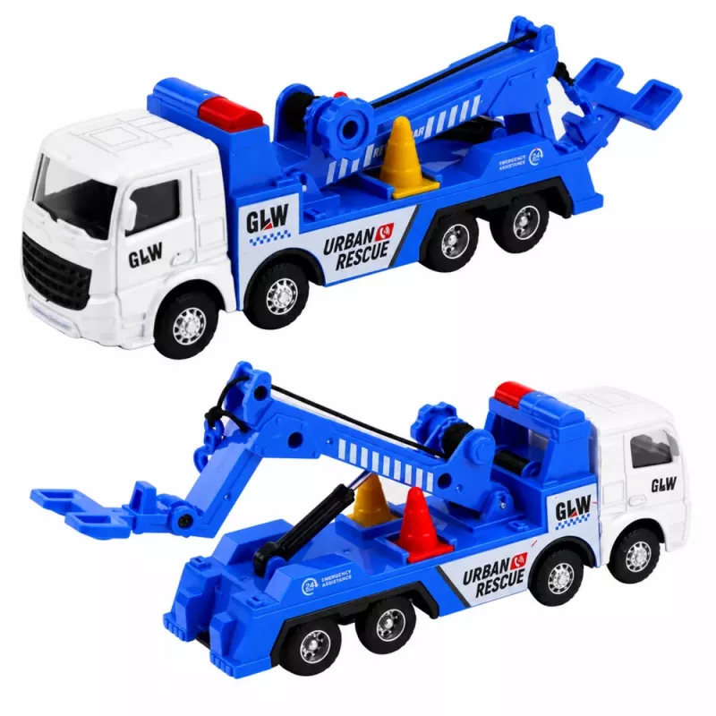 LEAN TOYS Boom Truck Metal Cab Adjustable Hook 1:55