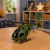 LEAN TOYS Karinis sraigtasparnis su kabliu, šviesomis ir garsais, žalias