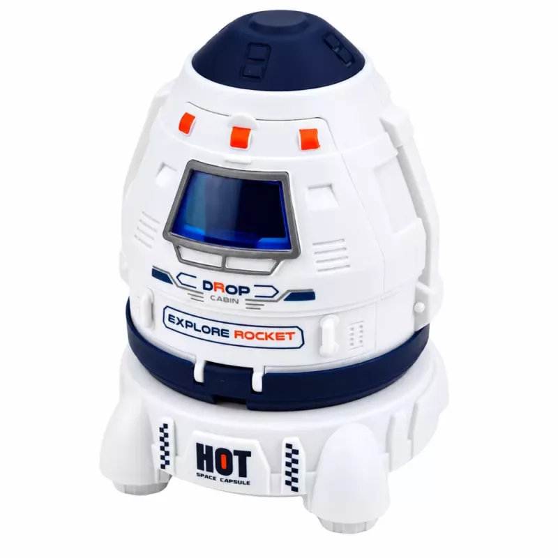 LEAN TOYS Kosminio laivo, palydovo, kapsulės, ryšio antenos ir astronautų rinkinys
