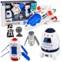LEAN TOYS Kosminio laivo, palydovo, kapsulės, ryšio antenos ir astronautų rinkinys
