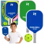 LEAN TOYS Žalias ir mėlynas teniso, badmintono, pickleball raketių rinkinys
