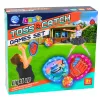 LEAN TOYS Arkadinis žaidimas metimui, gaudymui, su mentelėmis, švytinčiais kamuoliukais, LED ryklio