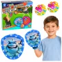 LEAN TOYS Arkadinis žaidimas metimui, gaudymui, su mentelėmis, švytinčiais kamuoliukais, LED ryklio