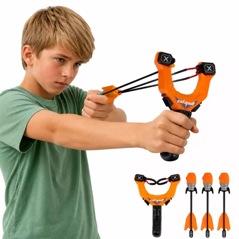 LEAN TOYS Sportinis įgūdžių timpalo rinkinys su švilpiančiomis strėlėmis Orange 15M
