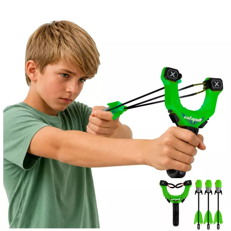 LEAN TOYS Sportinis arkadinis rinkinys su timpa ir švilpiančiomis putplasčio strėlėmis 15M