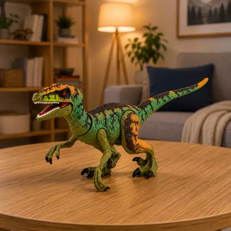 LEAN TOYS Velociraptor Dinozaur Figūrėlė Realistiškos Judančios Galūnės Garsai