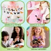 LEAN TOYS Kūrybinis veltinio siuvimo minkštų žaislų rinkinys Pasakų šalis „Pasidaryk pats“ 6 vnt.