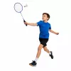 LEAN TOYS Badminton komplektas su raketėmis, volanėliais ir dangalu, mėlynas