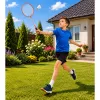 LEAN TOYS Badminton komplektas su raketėmis, volanėliais ir dėklu, oranžinis