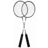 LEAN TOYS Badminton komplektas su raketėmis, volanėliais ir dėklu, juodas