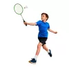 LEAN TOYS Badminton komplektas su 2 raketėmis, 3 volanėliais ir dėklu, žalias