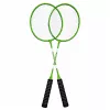 LEAN TOYS Badminton komplektas su 2 raketėmis, 3 volanėliais ir dėklu, žalias